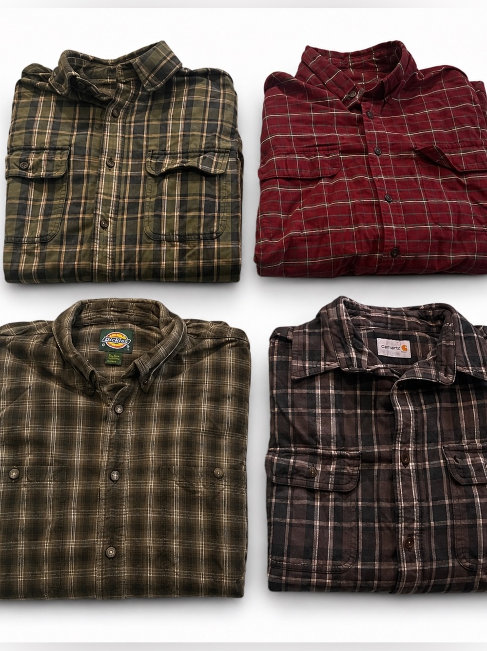 Bundle of 4 Men’s Plaid Button Up Shirts- size XL